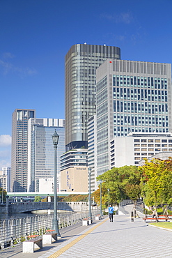 Skyscrapers on Naganoshima Island, Osaka, Kansai, Japan, Asia