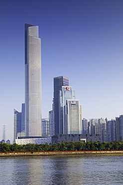 CTF Finance Centre (world's seventh tallest building in 2017 at 530m), Tianhe, Guangzhou, Guangdong, China, Asia