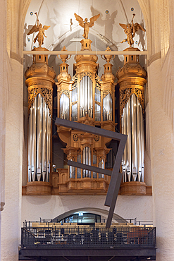 Organ inside St. Catherine Church, Hamburg, Germany, Europe