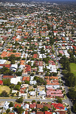 Aerial view of suburbs, Perth, Western Australia, Australia, Pacific