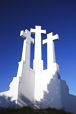 Three Crosses commemorating Three Crucified Monks, Vilnius, Lithuania, Baltic States, Europe