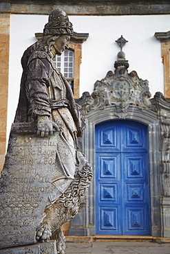 The Prophets sculpture by Aleijadinho at Sanctuary of Bom Jesus de Matosinhos, UNESCO World Heritage Site, Congonhas, Minas Gerais, Brazil, South America