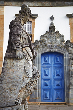 The Prophets sculpture by Aleijadinho at Sanctuary of Bom Jesus de Matosinhos, UNESCO World Heritage Site, Congonhas, Minas Gerais, Brazil, South America 