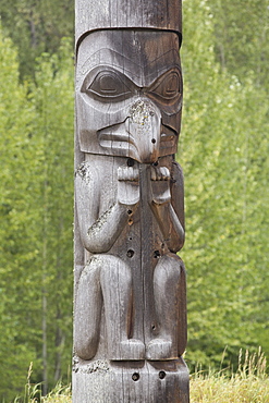 Totem pole, Gitwangak, British Columbia, Canada, North America