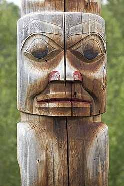 Totem Pole, Gitwangak, British Columbia, Canada, North America