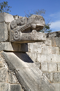 Platform of the Eagles and Jaguars, Chichen Itza, UNESCO World Heritage Site, Yucatan, Mexico, North America