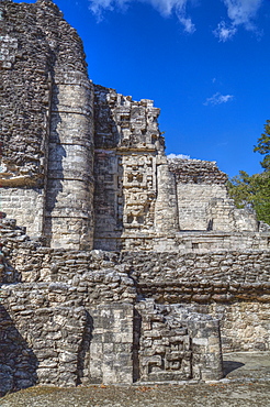 Stone sculptures, Hormiguero, Mayan archaeological site, Rio Bec style, Campeche, Mexico, North America