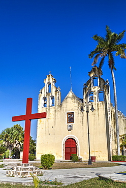 Church and Convent of Hopelchen, built during late 16th century, Hopelchen, Campeche, Mexico, North America