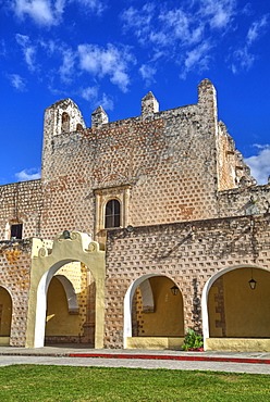 Church of San Bernadino de Siena and Convent of Sisal, founded in 1552, Valladolid, Yucatan, Mexico, North America