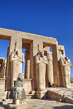 Hypostyle Hall, The Ramesseum (Mortuary Temple of Ramese II), Luxor, West Bank, Thebes, UNESCO World Heritage Site, Egypt, North Africa, Africa