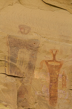 Rock Art, Anthropomorph images, 600AD to 1250AD, Sego Canyon, Southern Utah, United States of America, North America