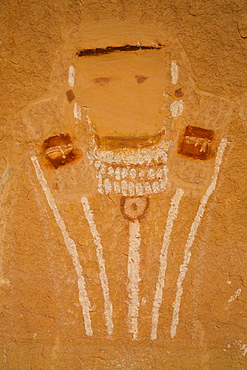 Five Faces Pictograph, Anthropomorph images 700 to 1000 years old, Davis Canyon, Canyonlands National Park, Utah, United States of America, North America