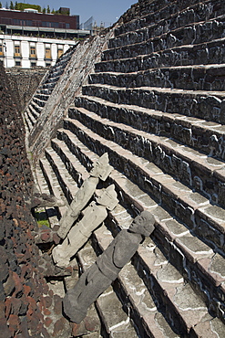 Aztec statues, Phase 3, between 1427 and 1440, Pyramid Stairway, Templo Mayor, Mexico City, Mexico, North America