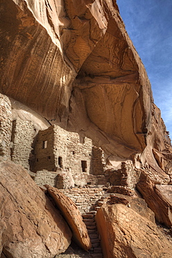 River House Ruin, Ancestral Puebloan Cliff Dwelling, 900-1300 AD, Shash Jaa National Monument, Utah, United States of America, North America