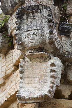 Serpent Mouth, with Human Mask, Palace, Labna Archaeological Site, Mayan Ruins, Puuc style, Yucatan, Mexico, North America