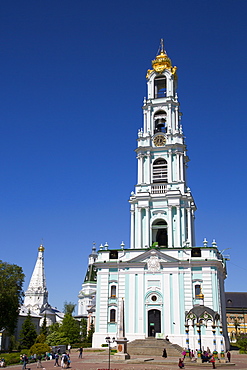 Bell Tower, The Holy Trinity Saint Sergius Lavra, UNESCO World Heritage Site, Sergiev Posad, Russia, Europe