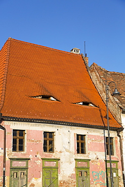 House with Eyes, Sibiu, Transylvania Region, Romania, Europe