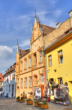 Medieval Buildings, Sighisoara, UNESCO World Heritage Site, Mures County, Transylvania Region, Romania, Europe