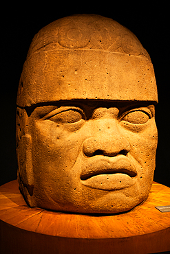 Olmec Colossal Head, 1200-600 BC, from San Lorenzo, Veracruz, National Museum of Anthropology, Mexico City, Mexico, North America