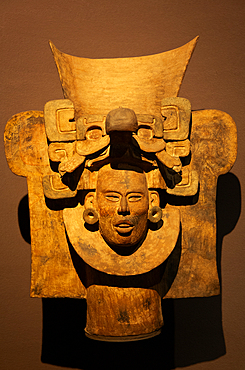 Urn dating from between 100 BC and 200 AD, from Tomb 77, Monte Alban, National Museum of Anthropology, Mexico City, Mexico, North America