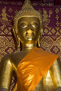 Buddha statue, Wat Si Bun Heuang, Luang Prabang, Laos, Indochina, Southeast Asia, Asia