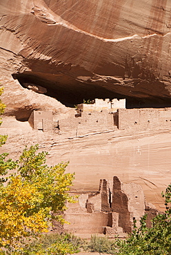 Canyon de Chelly National Monument, Mummy Cave Ruins, Arizona, United States of America, North America