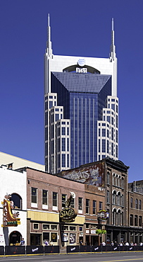 The AT&T Building, locally known as the Batman Building in Nashville, Tennessee, United States of America, North America