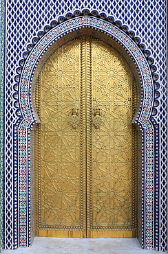 Door, Royal Palace Gates, Fez, Morocco, North Africa, Africa