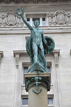 Cunard Building, War Memorial, Pier Head, Liverpool, Merseyside, England, United Kingdom, Europe