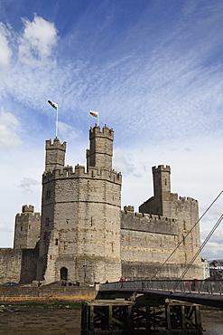 Caernarfon Castle, UNESCO World Heritage Site, Caernarfon, Gwynedd, North Wales, Wales, United Kingdom, Europe