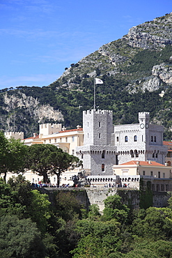 Princes of Grimaldi Palace (Royal Palace), Le Rocher (The Rock), Monaco, Cote d'Azur, Mediterranean, Europe