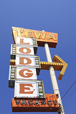 Motel, Retro Sign, Route 66, Central Avenue, Albuquerque, New Mexico, United States of America, North America