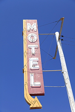 Motel, Retro Sign, Route 66, Central Avenue, Albuquerque, New Mexico, United States of America, North America