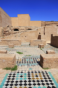 Ruins, El Badi Palace (Badii Palace) (Badia Palace), The Incomparable Palace, 16th century, Marrakesh (Marrakech), Morocco, North Africa, Africa