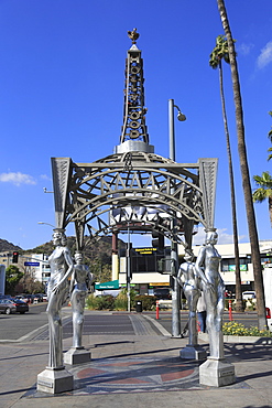 Silver Four Ladies of Hollywood Gazebo, Hollywood Walk of Fame, Hollywood Boulevard, Hollywood, Los Angeles, California, United States of America, North America