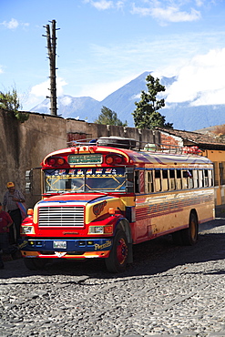 Public bus, Antigua, Guatemala, Central America