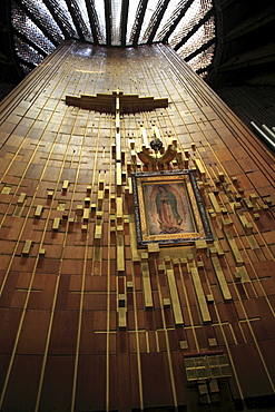 Shroud of Our Lady of Guadalupe, modern or new Basilica, Our Lady of Guadalupe, Mexico City, Mexico, North America