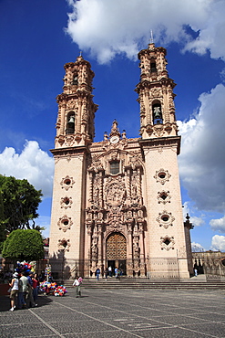 Santa Prisca Church, Plaza Borda, Taxco, Guerrero State, Mexico, North America