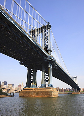 Manhattan Bridge spanning the East River,New York City, New York, United States of America, North America