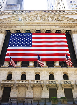 The New York Stock Exchange, Broad Street, Wall Street, Manhattan, New York City, New York, United States of America, North America