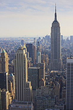 Empire State Building and Manhattan cityscape, New York City, New York, United States of America, North America