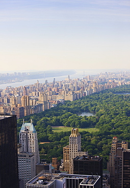 View over Central Park and the Upper West Side skyline, Manhattan, New York City, New York, United States of America, North America