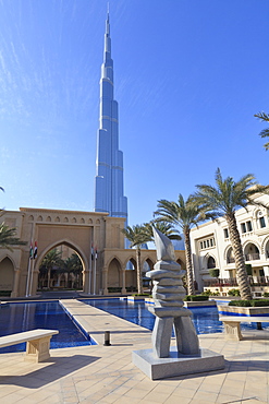 Burj Khalifa and the Palace Hotel, Downtown, Dubai, United Arab Emirates, Middle East