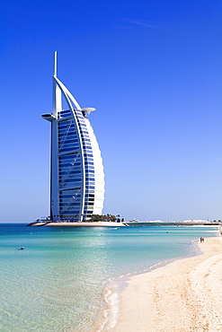 The iconic Burj Al Arab Hotel, Jumeirah, Dubai, United Arab Emirates, Middle East