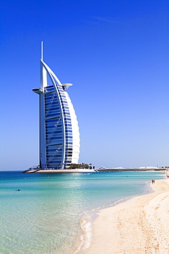 The iconic Burj Al Arab Hotel, Jumeirah, Dubai, United Arab Emirates, Middle East