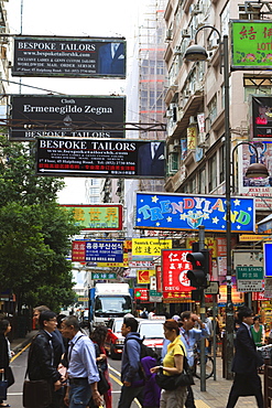 Busy street in Kowloon, Hong Kong, China, Asia