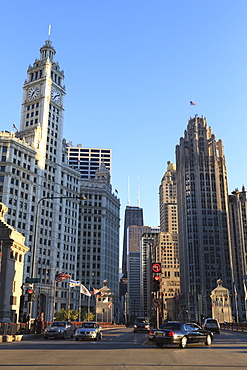 The Wrigley Building and Tribune Tower, North Michigan Avenue, Chicago, Illinois, United States of America, North America 