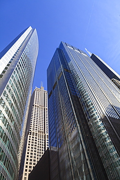 Modern skyscrapers, Chicago, Illinois, United States of America, North America