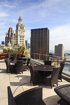 View from Trump Tower Hotel, Chicago, Illinois, United States of America, North America