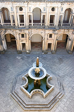 Christ's Convent John III cloister, UNESCO World Heritage Site, Tomar, Estremadura, Portugal, Europe